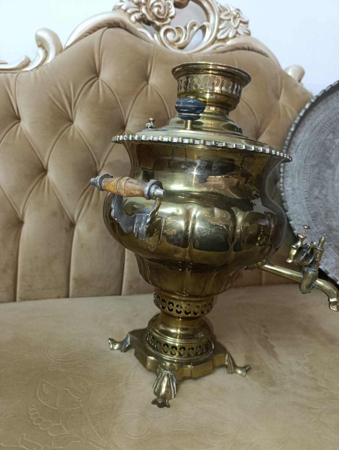 سماور و سینی عتیقه|کلکسیون اشیاء عتیقه|قزوین, |دیوار
