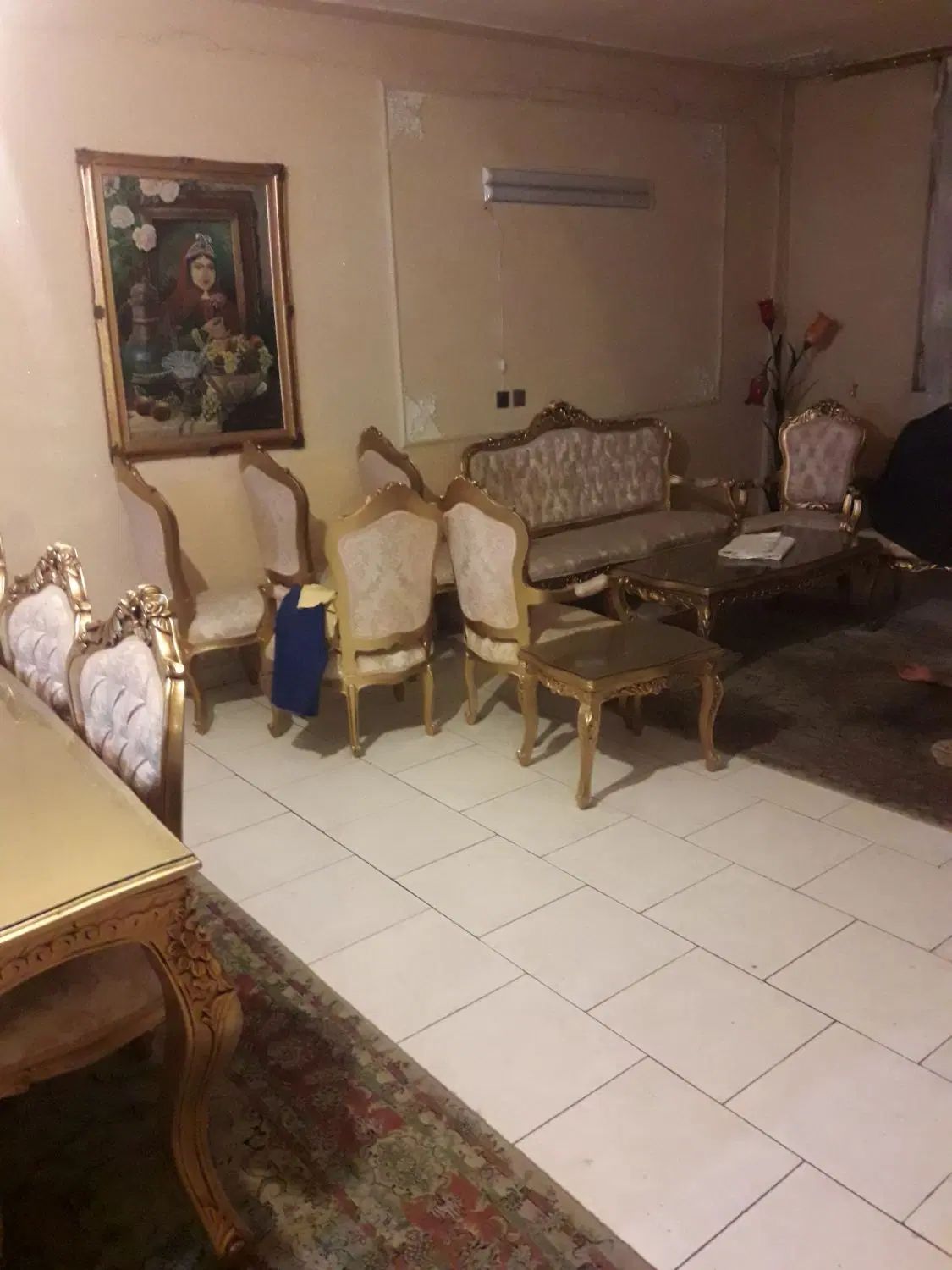 ست مبلمان استیل ناهار خوری و نشیمن.جنس چوب گردو.|مبلمان خانگی و میز عسلی|تهران, علم و صنعت|دیوار