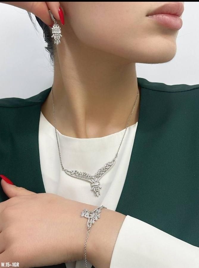 سرویس نقره زنجیری مشابه طلا آبکاری روکش طلا حمیدی|بدلیجات|تبریز, |دیوار