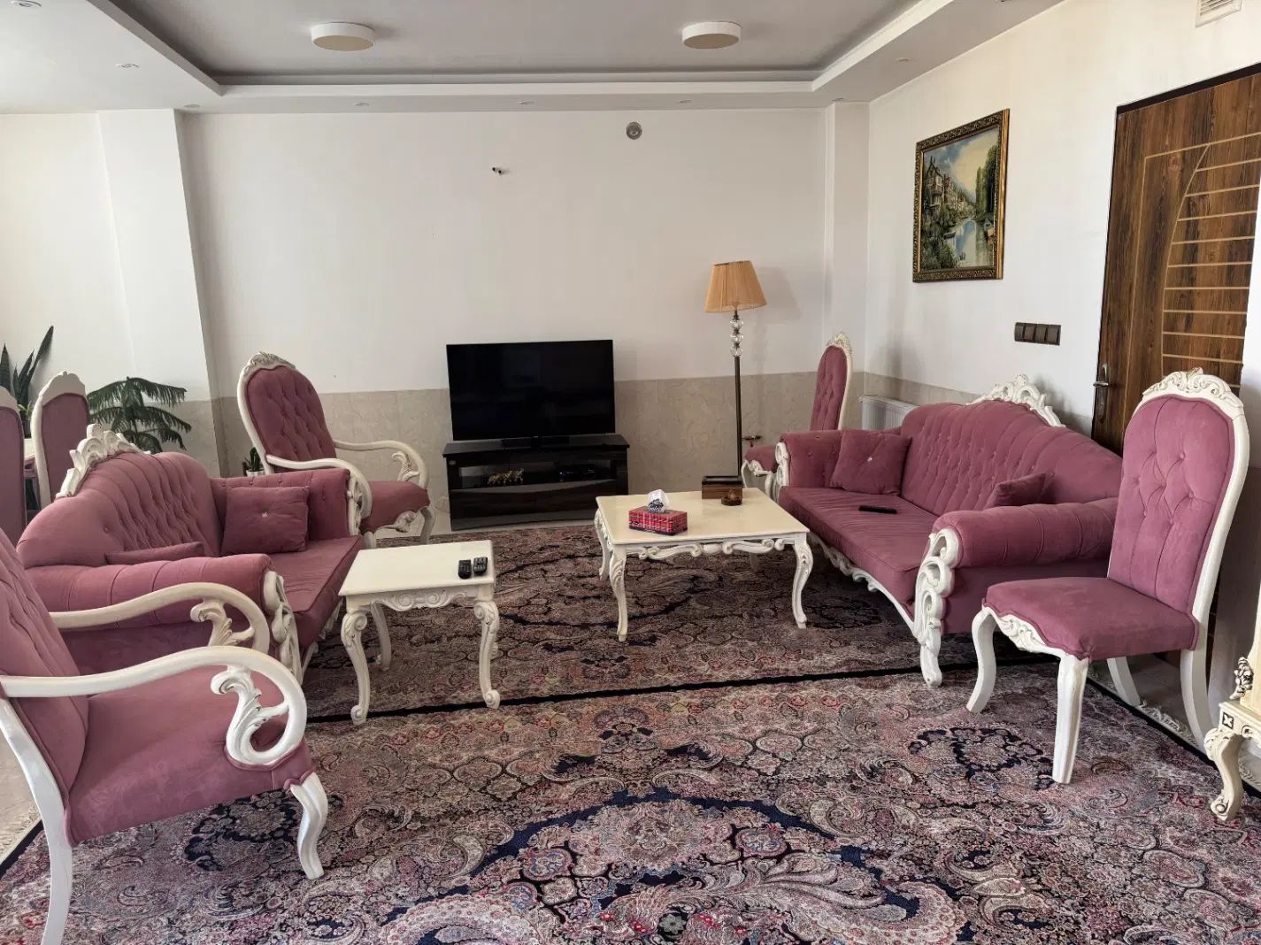 یک دست مبلمان ۷نفره با میز وعسلی و میزناهارخوری|مبلمان خانگی و میز عسلی|مبارکه, |دیوار