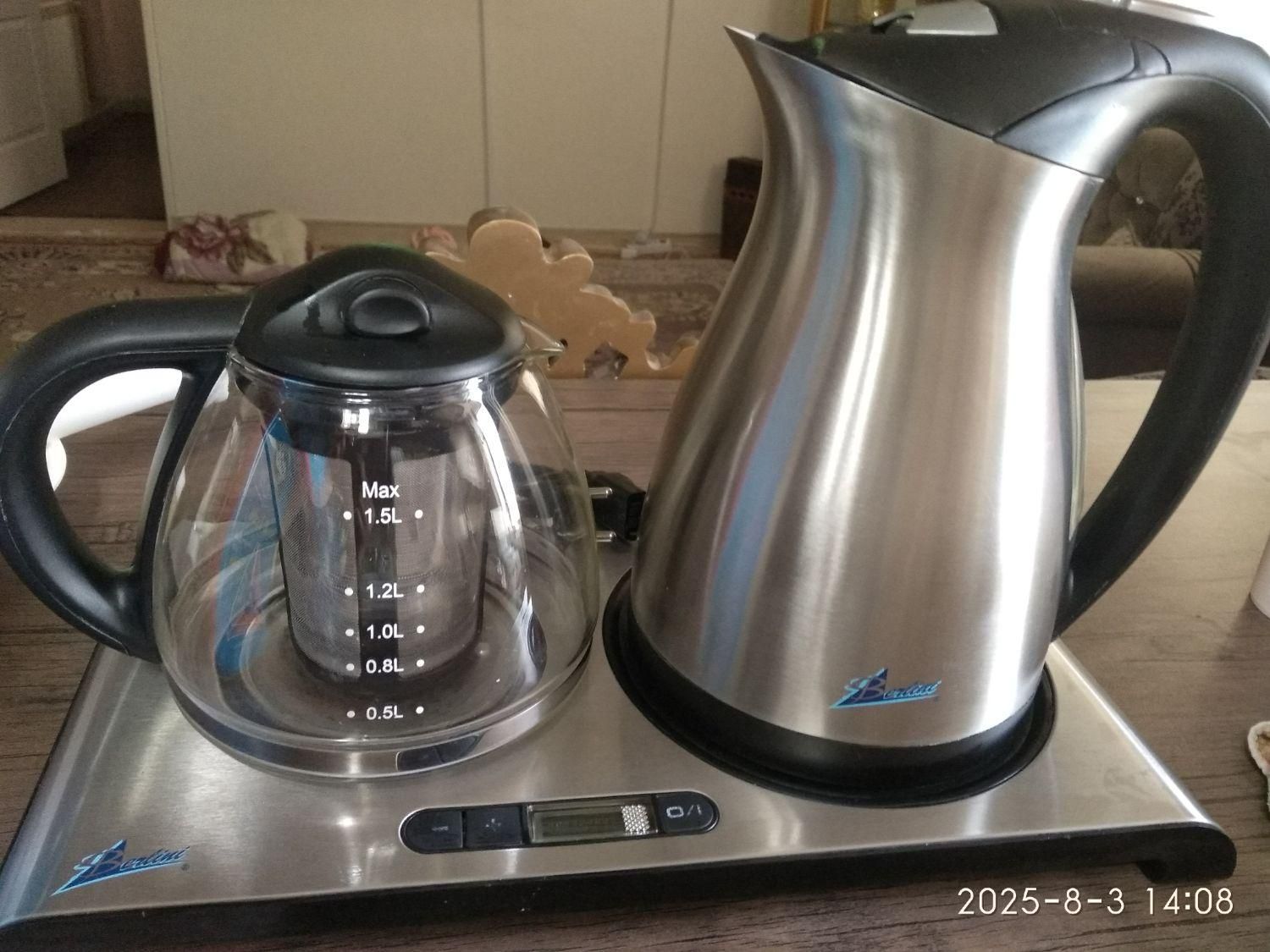 چای ساز استیل تایمر کم وزیاد داره برای جوشاندن آب|سماور، چای‌ساز، قهوه‌ساز|تهران, یافت آباد جنوبی|دیوار