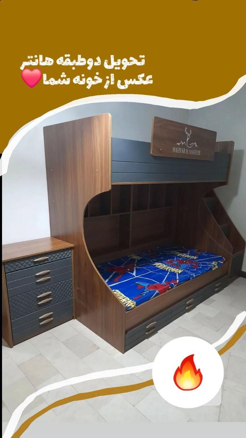 تولیدی تخت دو طبقه بزرگسال و کودک|تخت و سرویس خواب|ارومیه, |دیوار