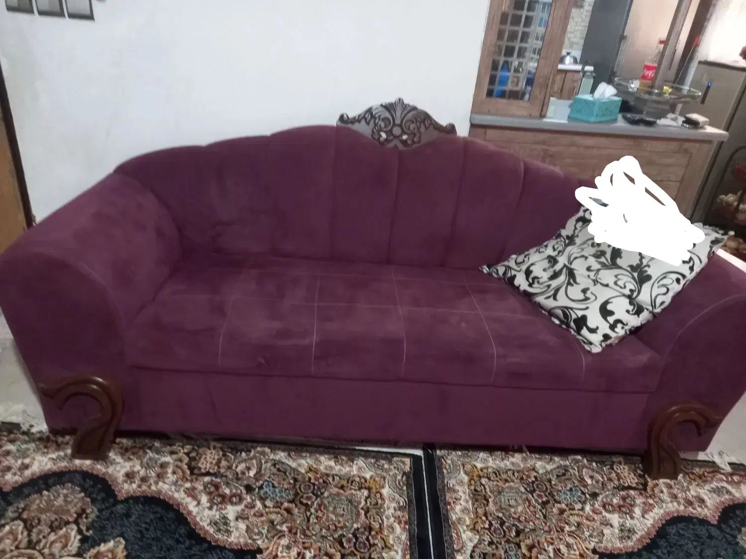 مبل هفت نفره سالم در حد نو|مبلمان خانگی و میز عسلی|رشت, معلولین|دیوار