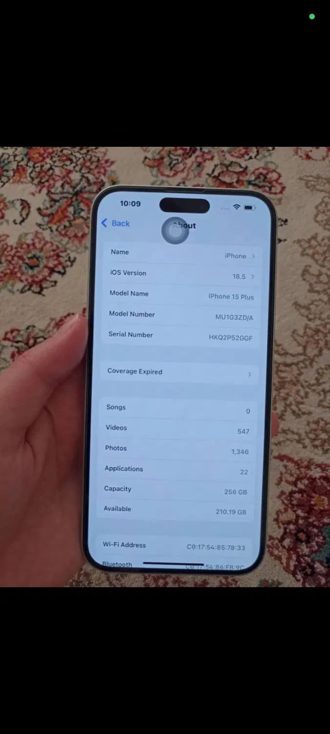 اپل iPhone 15 Plus با حافظهٔ ۲۵۶ گیگابایت|موبایل|مشهد, گاز|دیوار
