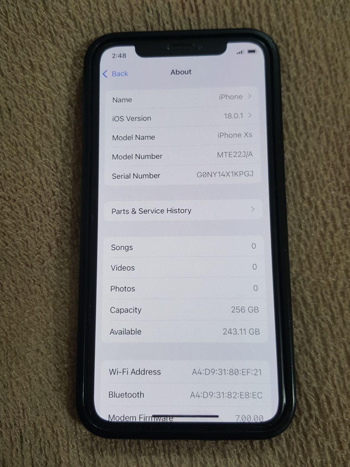 اپل iPhone XS با حافظهٔ ۲۵۶ گیگابایت|موبایل|محمدیه-قزوین, |دیوار