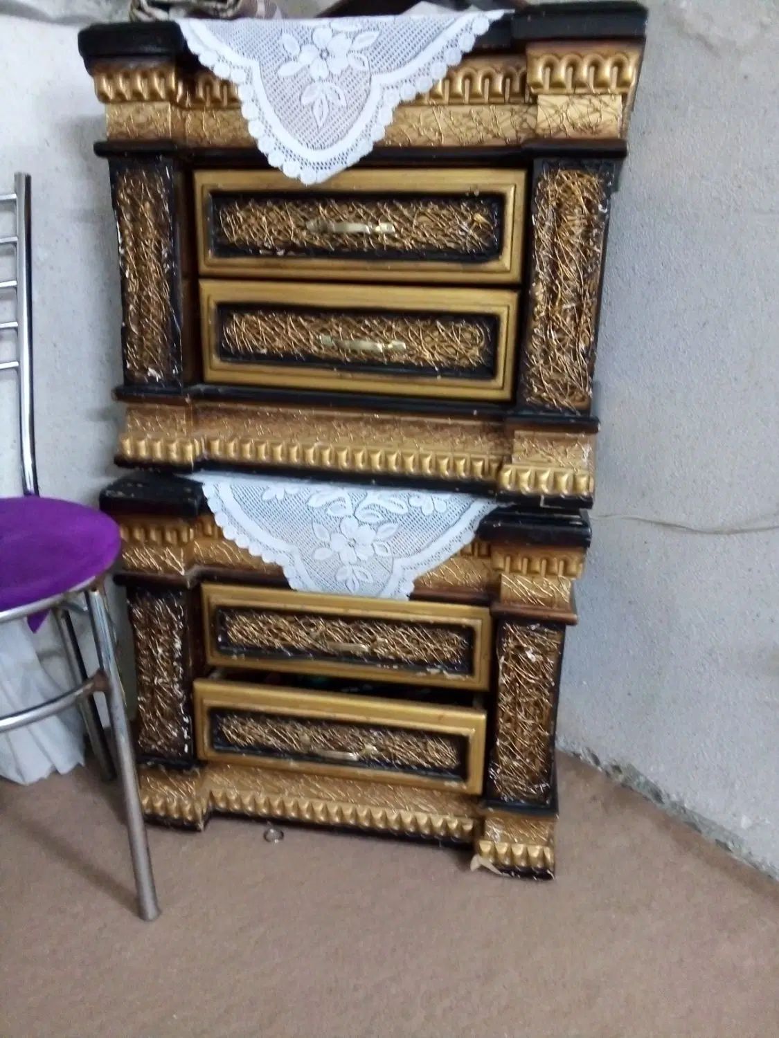 دوعدد پا تختی سالم|تخت و سرویس خواب|مشهد, گاز|دیوار