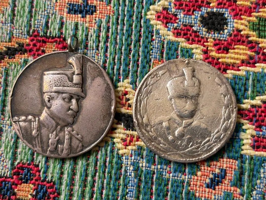 مدال نقره ذوالفقار و ثور رضا شاه|کلکسیون سکه، تمبر، اسکناس|تهران, مجیدآباد|دیوار
