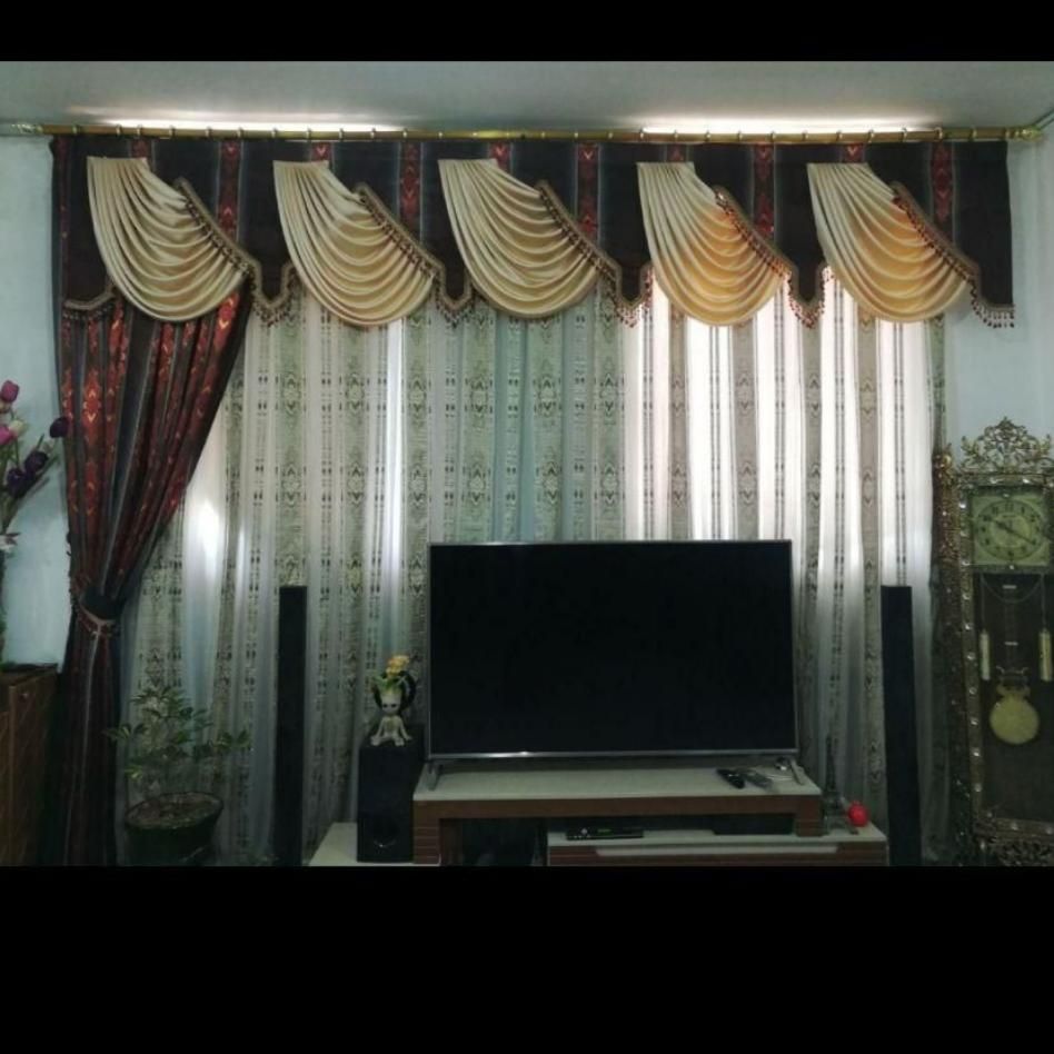 پرده مجلسی تمیز و سالم بدون آستر|پرده، رانر، رومیزی|خرم‌آباد, |دیوار