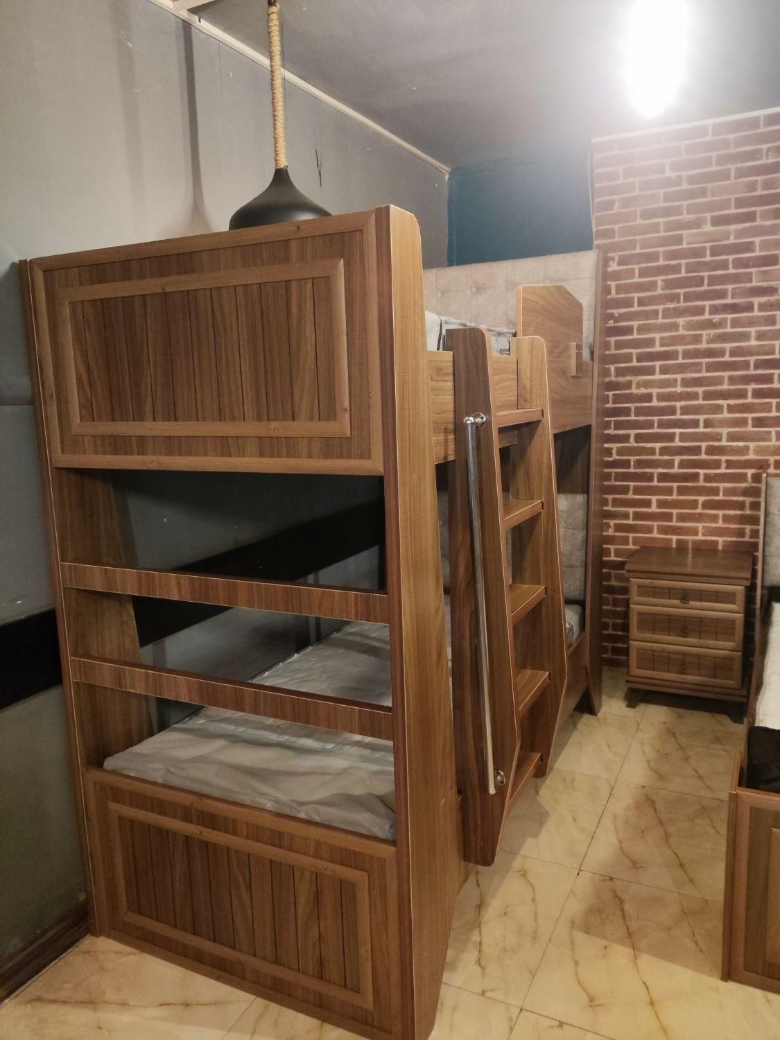 تخت دوطبقه نوجوان|تخت و سرویس خواب|مشکیندشت, |دیوار