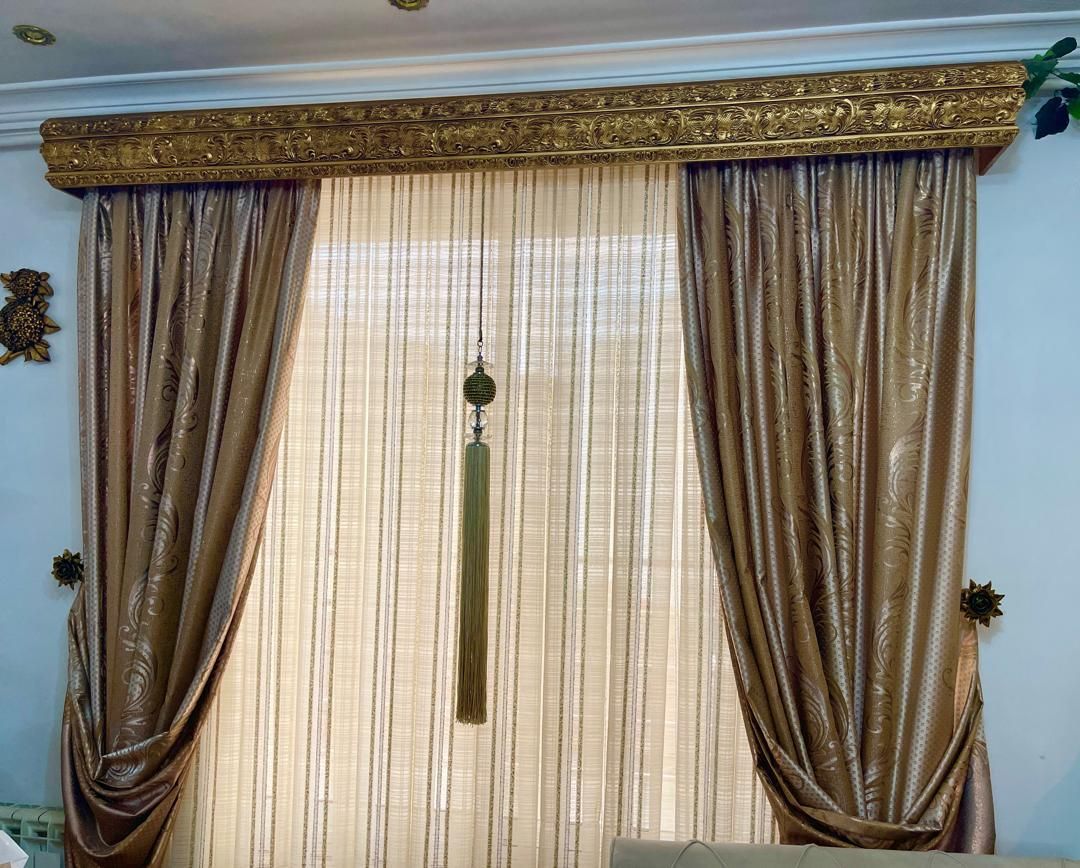 کتیبه منبت کاری شده|پرده، رانر، رومیزی|رشت, منظریه|دیوار