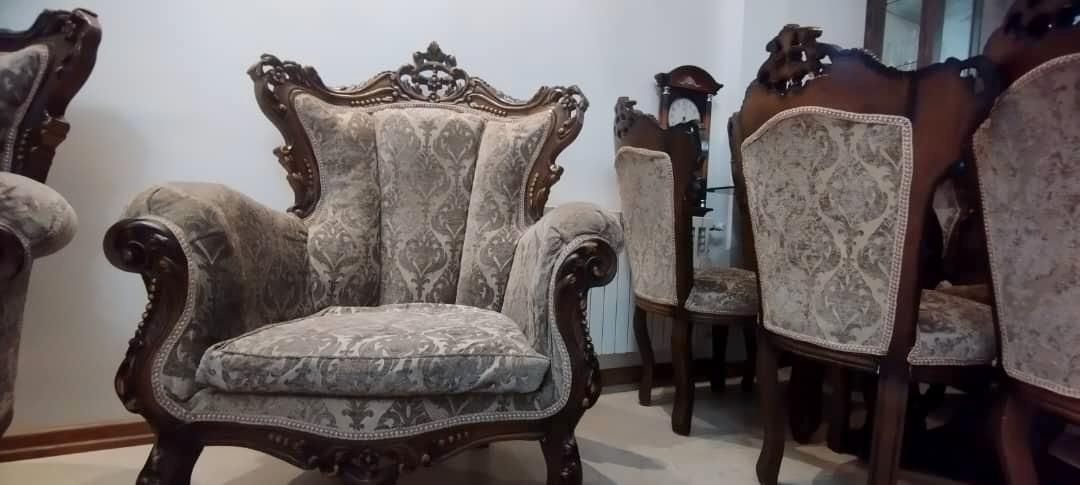 مبل نه نفره و میز ناهار هشت نفره|مبلمان خانگی و میز عسلی|تهران, قنات‌کوثر|دیوار