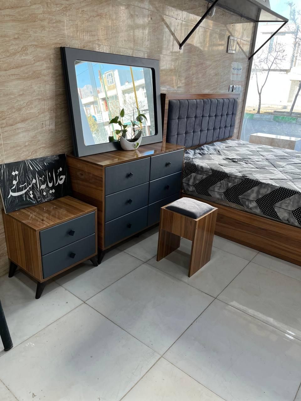 سرویس دو نفره ساده و زیبای ترنج|تخت و سرویس خواب|کرمانشاه, |دیوار