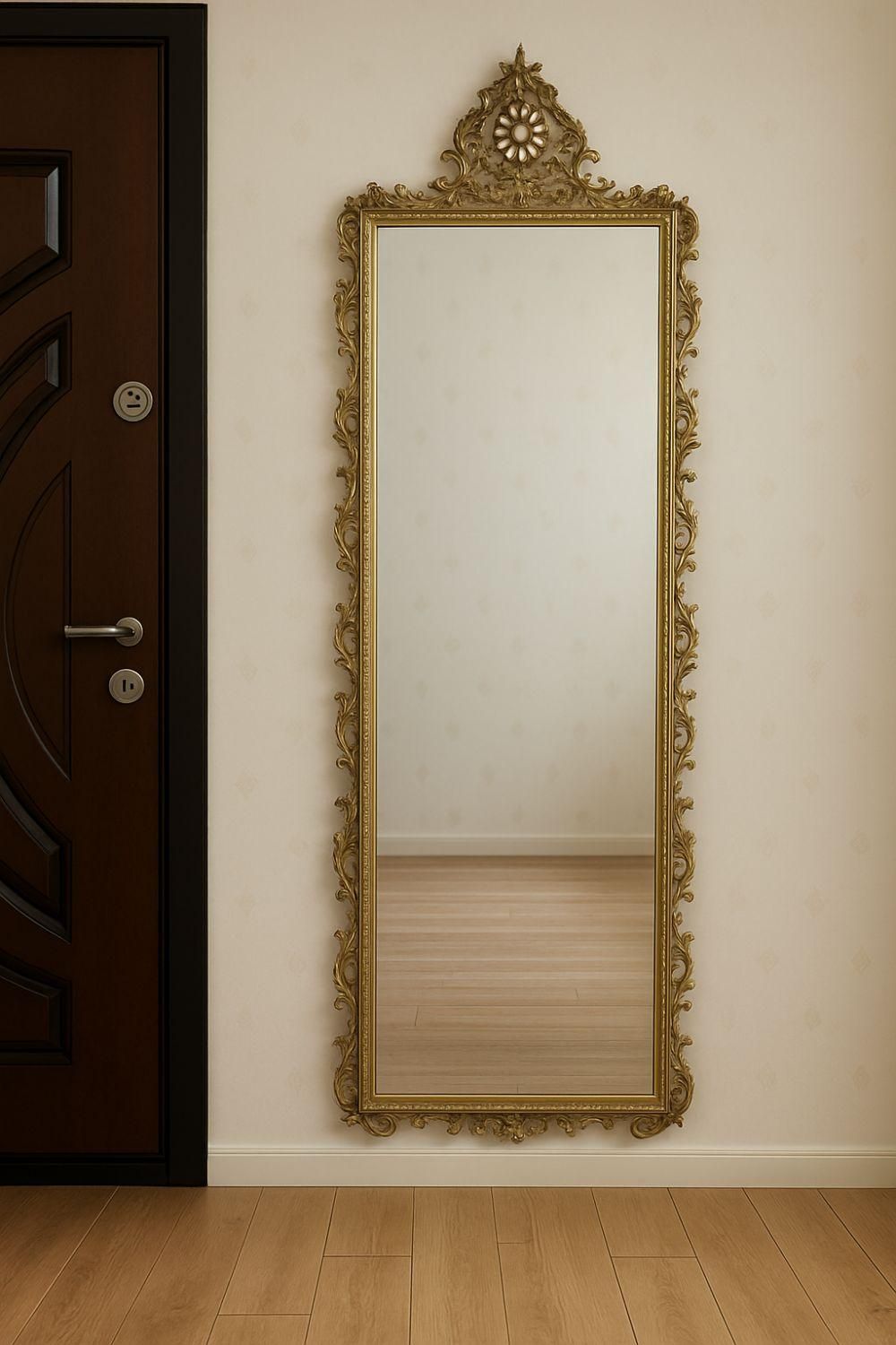 آینه قدی سلطنتی با قاب برنجی اصل|آینه|تبریز, |دیوار