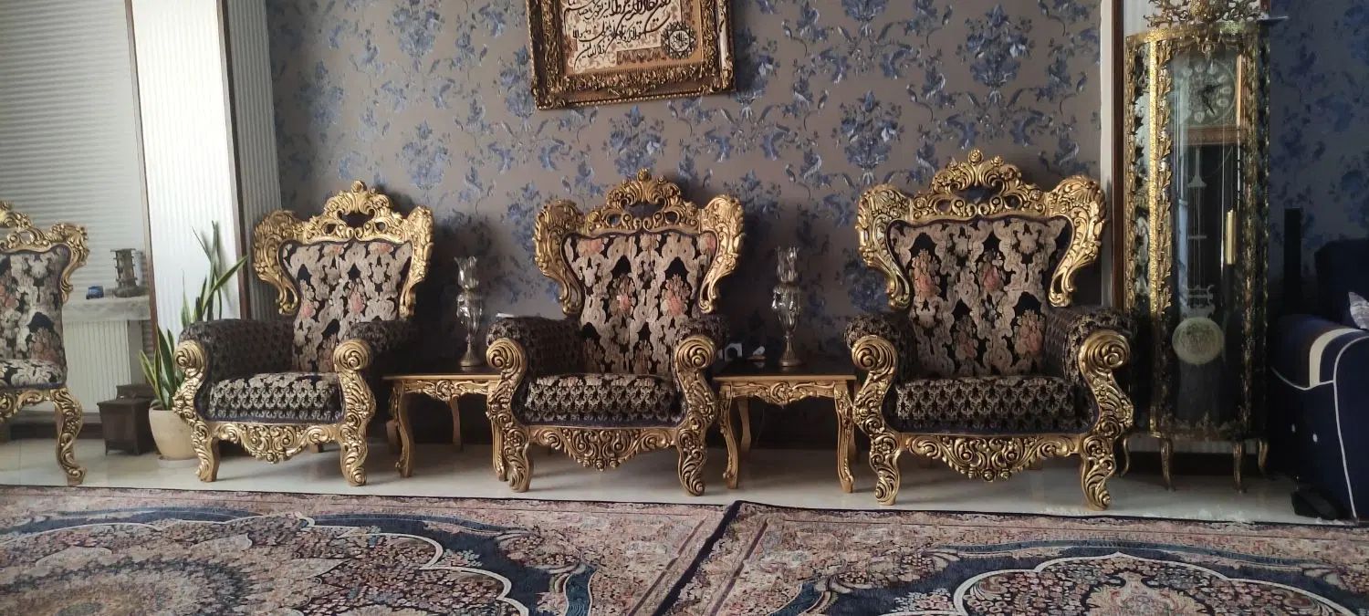 مبل استیل سلطنتی نقدی یا اقساطی|مبلمان خانگی و میز عسلی|کرج, برغان|دیوار