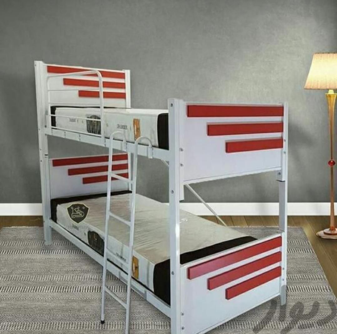 تخت خواب دوطبقه فلزی ..(سه خط) خسروی|تخت و سرویس خواب|مشهد, ایثارگران|دیوار