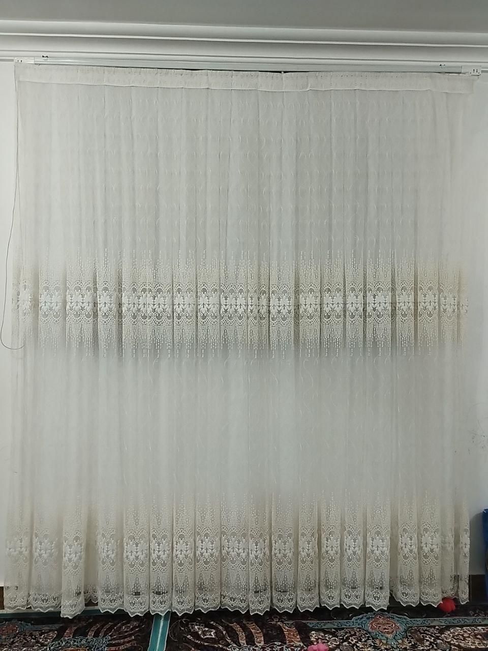 2 تا پرده درحدنو با آستر و چوب پرده|پرده، رانر، رومیزی|خواف, |دیوار