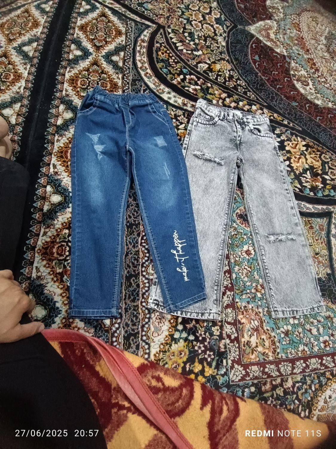 دوعدد شلوار جین دخترانه ۷ـ۶سال|کفش و لباس بچه|مرودشت, بیست متری بیمارستان|دیوار