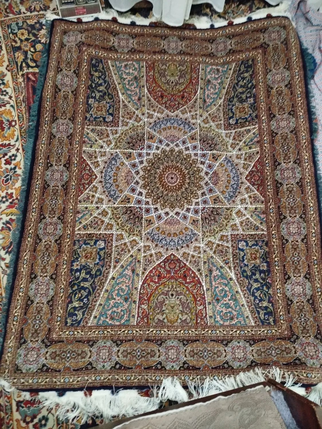 فرش گنبد 1.5*2 چله ابریشم|فرش|تبریز, |دیوار