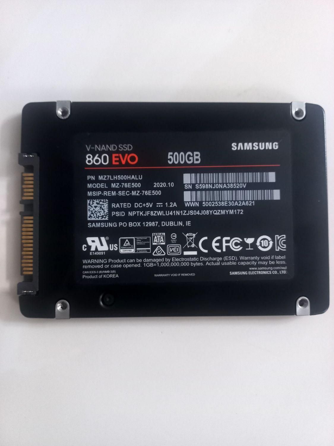 هارد ssd 500GB سامسونگ EVO860|قطعات و لوازم جانبی رایانه|تهران, بهمن یار|دیوار