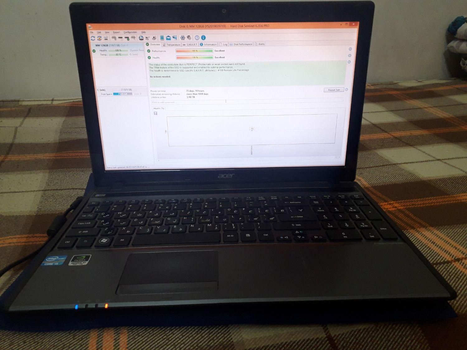 لپتاپ acer aspire 5755|رایانه همراه|سبزوار, امیریه|دیوار