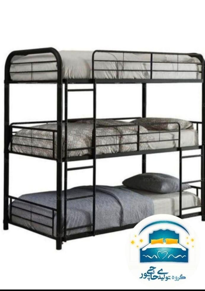 تخت خواب دو طبقه(تختخواب۲دوطبقه)سه طبقه۳سه نفره گل|تخت و سرویس خواب|مشهد, حسین‌آباد|دیوار