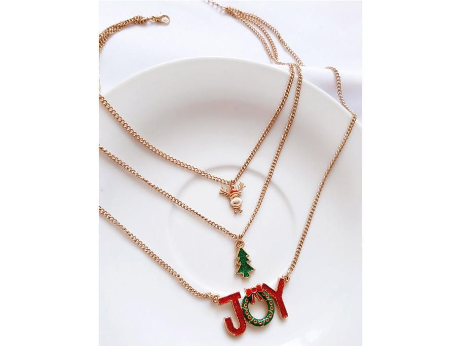 گردنبند زنجیری آویزدار سه ردیفه زمستانی چند رنگ|بدلیجات|سنندج, |دیوار