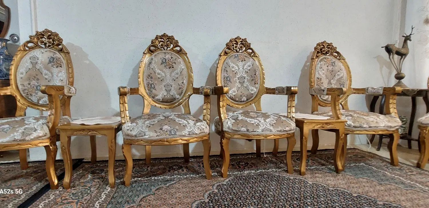 مبلمان  سلطنتی تمام چوب ۹ نفره همراه سه اصلی سالم|مبلمان خانگی و میز عسلی|اردبیل, |دیوار