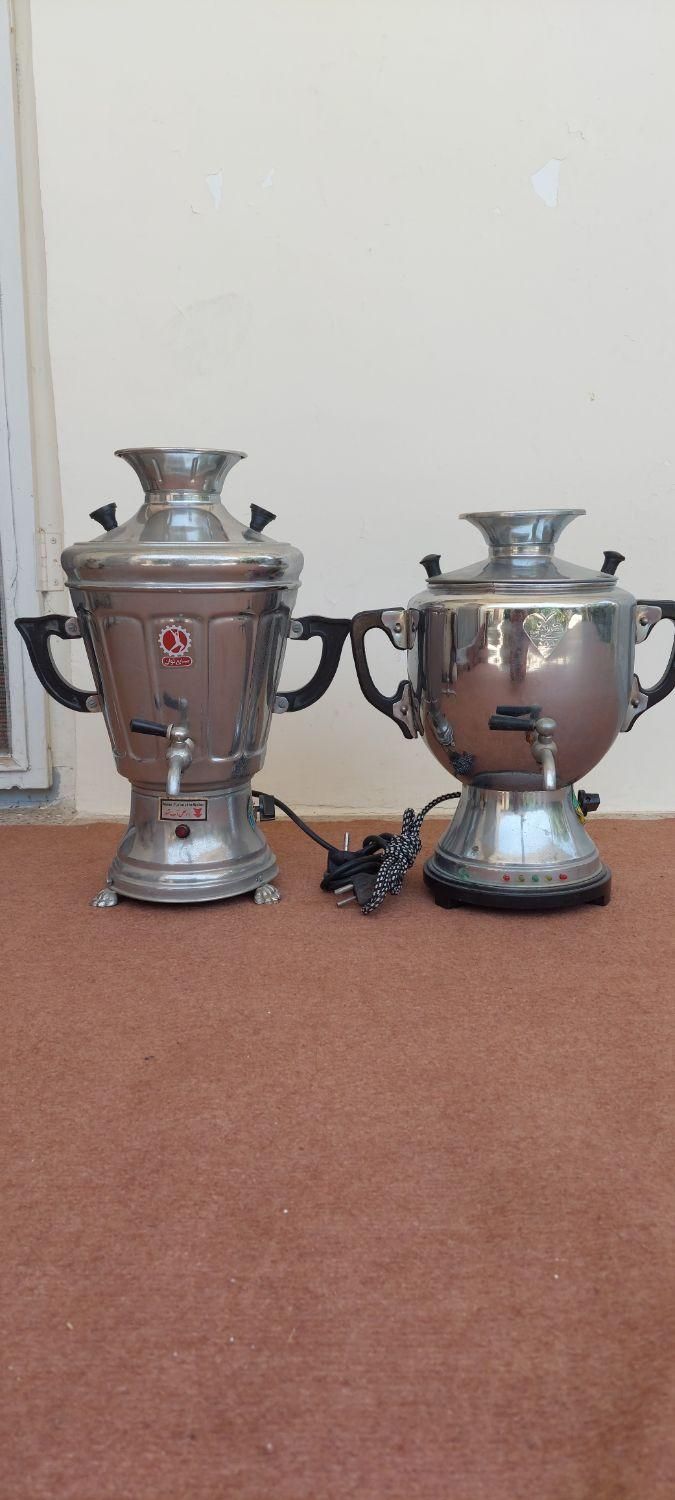 دو مدل سماور نو برقی و سماور کارکرده گازی سالم|سماور، چای‌ساز، قهوه‌ساز|بابلسر, |دیوار