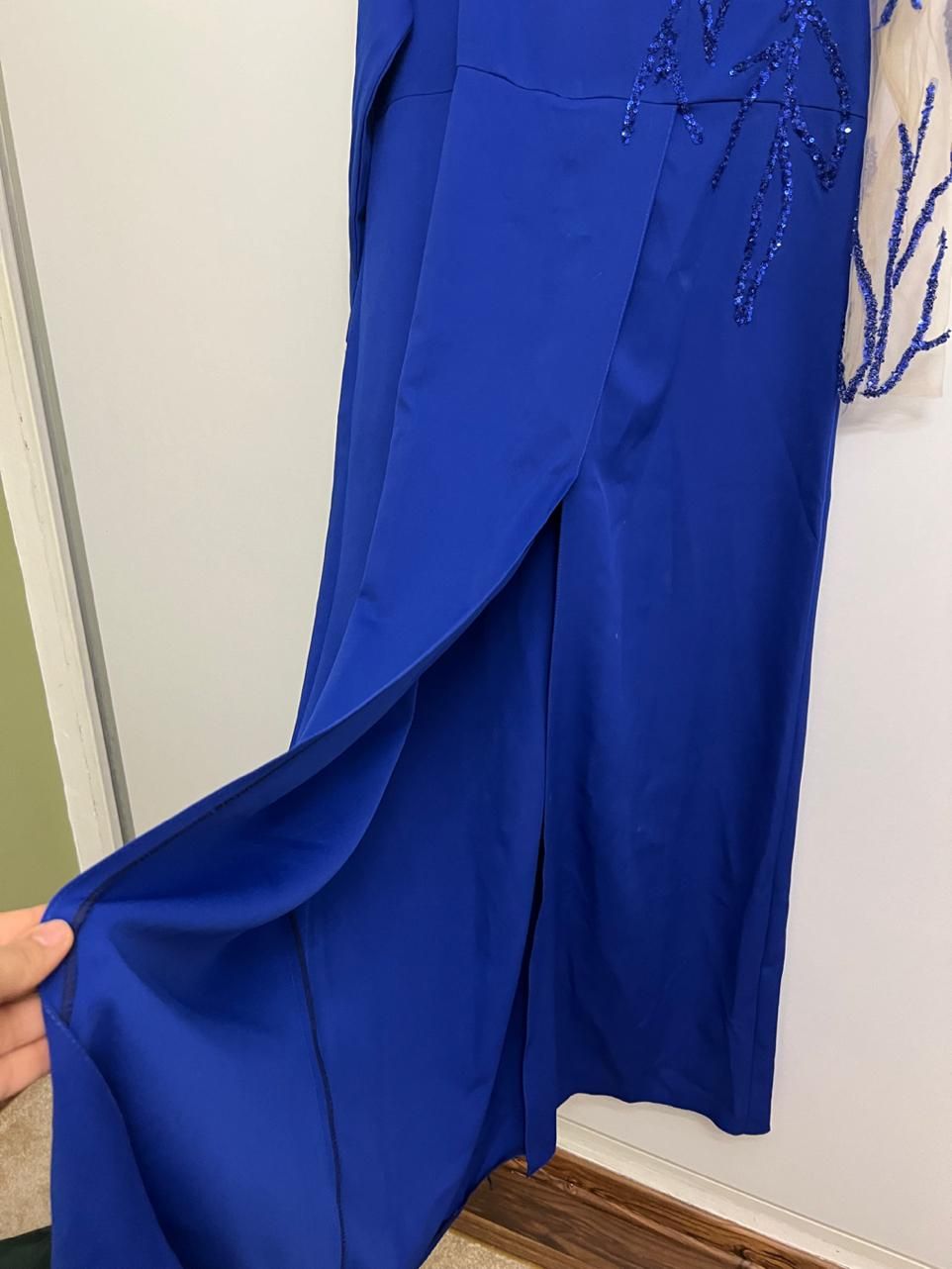 لباس مجلسی دانتل دار آبی|لباس|رشت, باهنر|دیوار