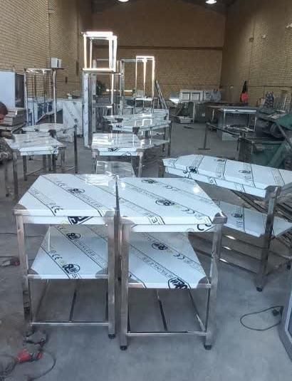 میز کار استیل و ترولی و قفسه استیل آشپزخانه صنعتی|کافی‌شاپ و رستوران|کرج, شهرک نهال و بذر|دیوار