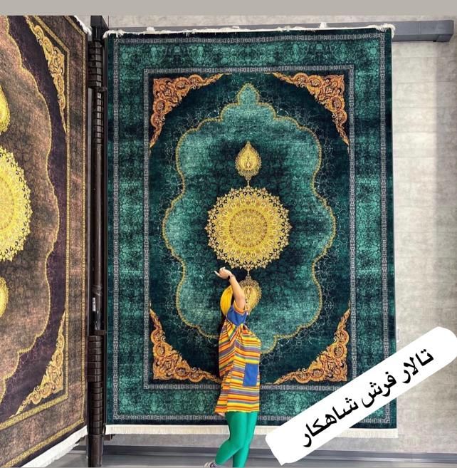 فرش اصل ۱۲۰۰شانه ۱۲متری مدل پریچه رنگ سبز|فرش|شیراز, شهرک سراج‎|دیوار