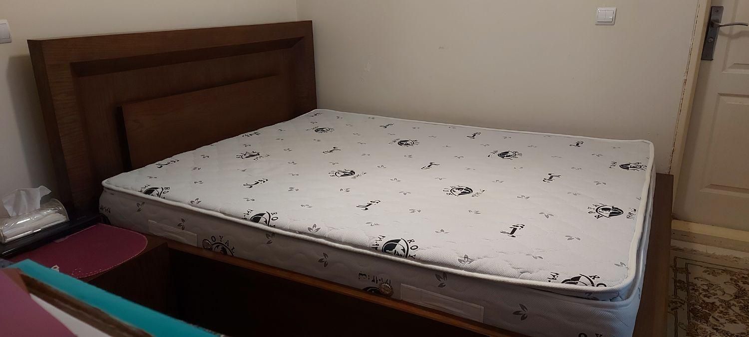 تختخواب دو نفره چوبی ، تشک طبی اصل رویال|تخت و سرویس خواب|تهران, شهرک چیتگر|دیوار