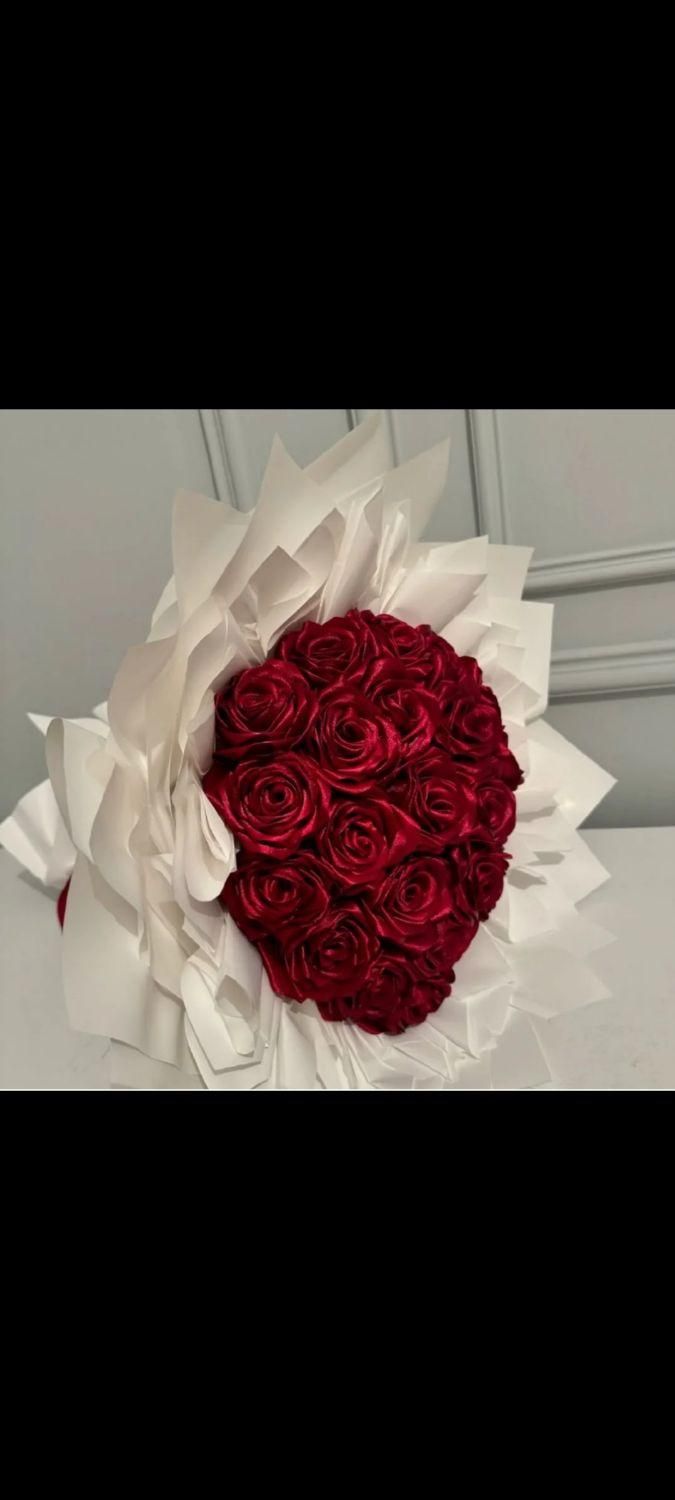 گل رز روبانی|گل مصنوعی|بوکان, |دیوار