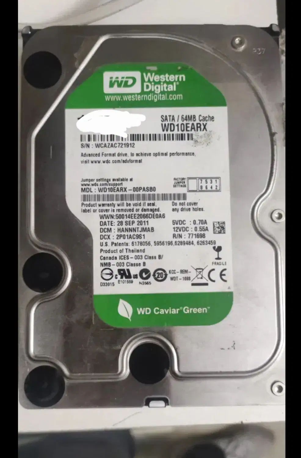 هارد وسترن ۷۲۰ گیگ معاوضه با ssd|قطعات و لوازم جانبی رایانه|تهران, نعمت‌آباد|دیوار
