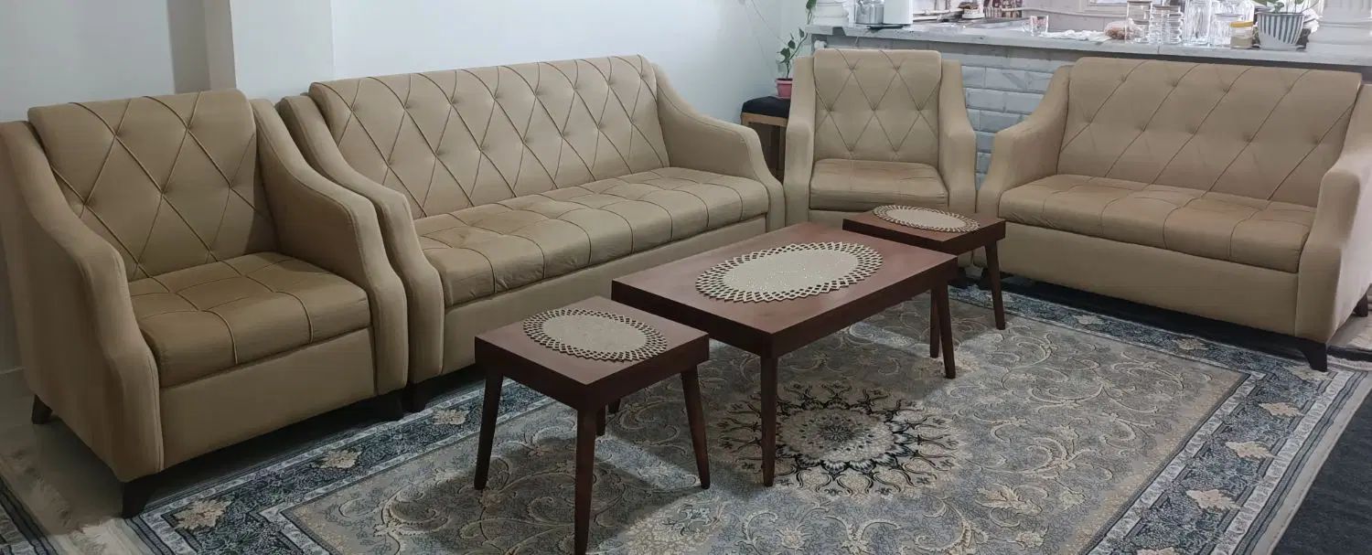 مبلمان هفت نفره با کاور|مبلمان خانگی و میز عسلی|کرج, حسن آباد|دیوار