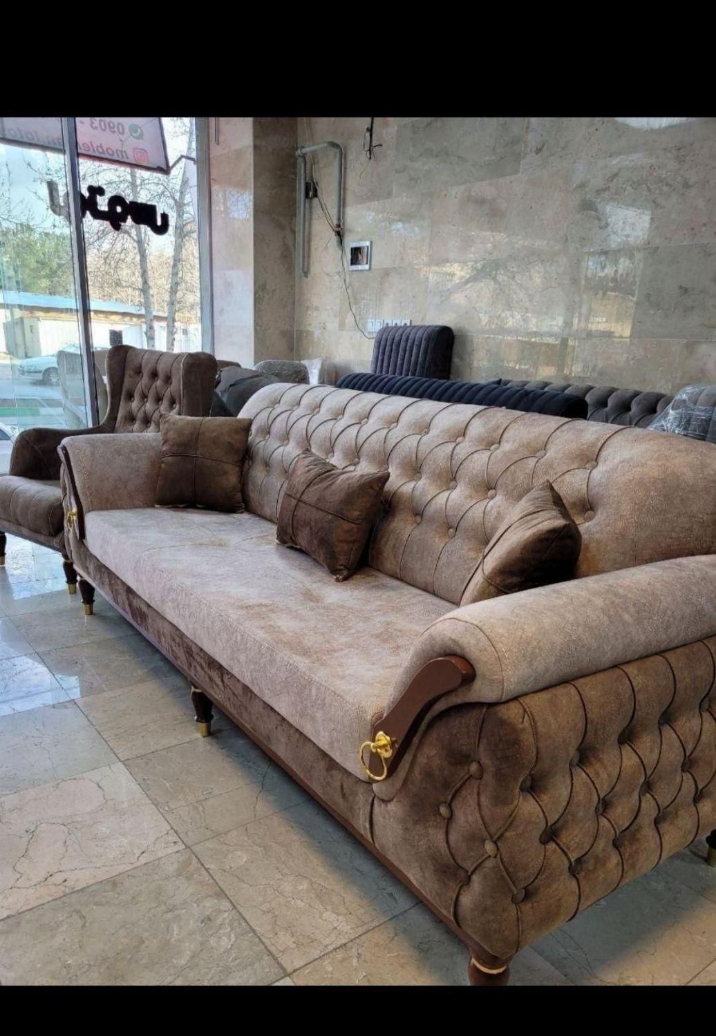 *مبل راحتی 7نفره مدل چستر با ارسال رایگان *|مبلمان خانگی و میز عسلی|سنندج, |دیوار