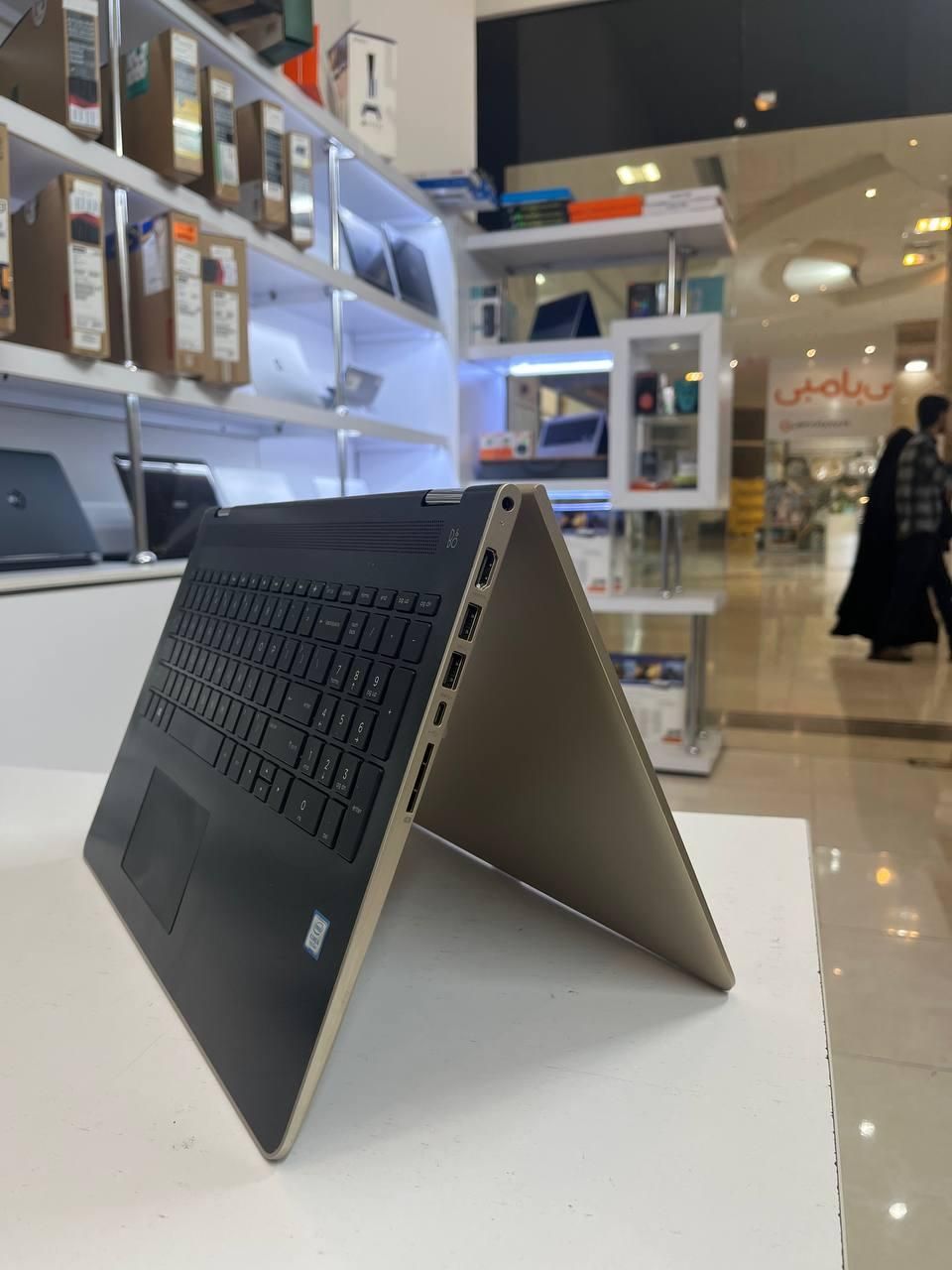 لپتاپ hp 360 درجه لمسی طلایی|رایانه همراه|گرگان, |دیوار