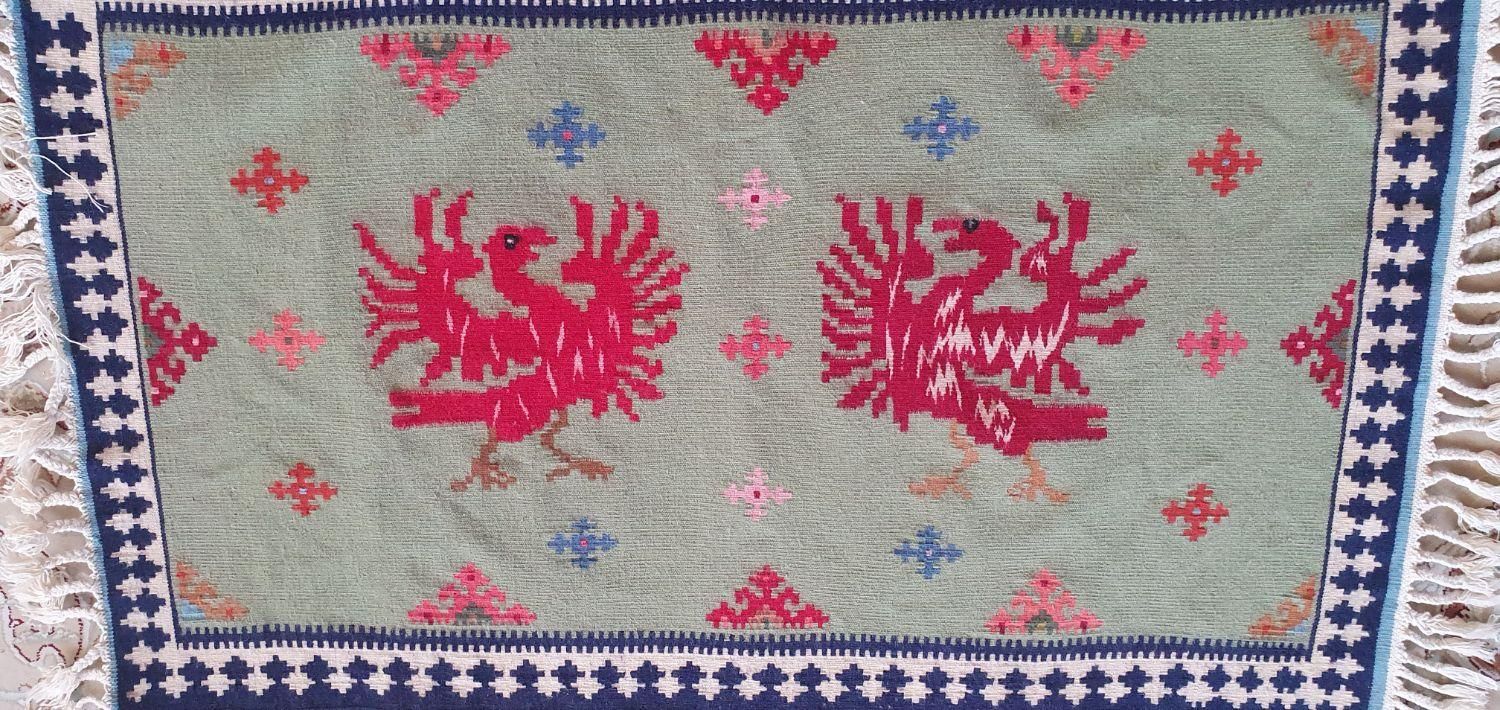 گلیم دست بافت سوزنی،پشم گوسفند بختیاری|گلیم، جاجیم، گبه|اصفهان, همت‌آباد|دیوار