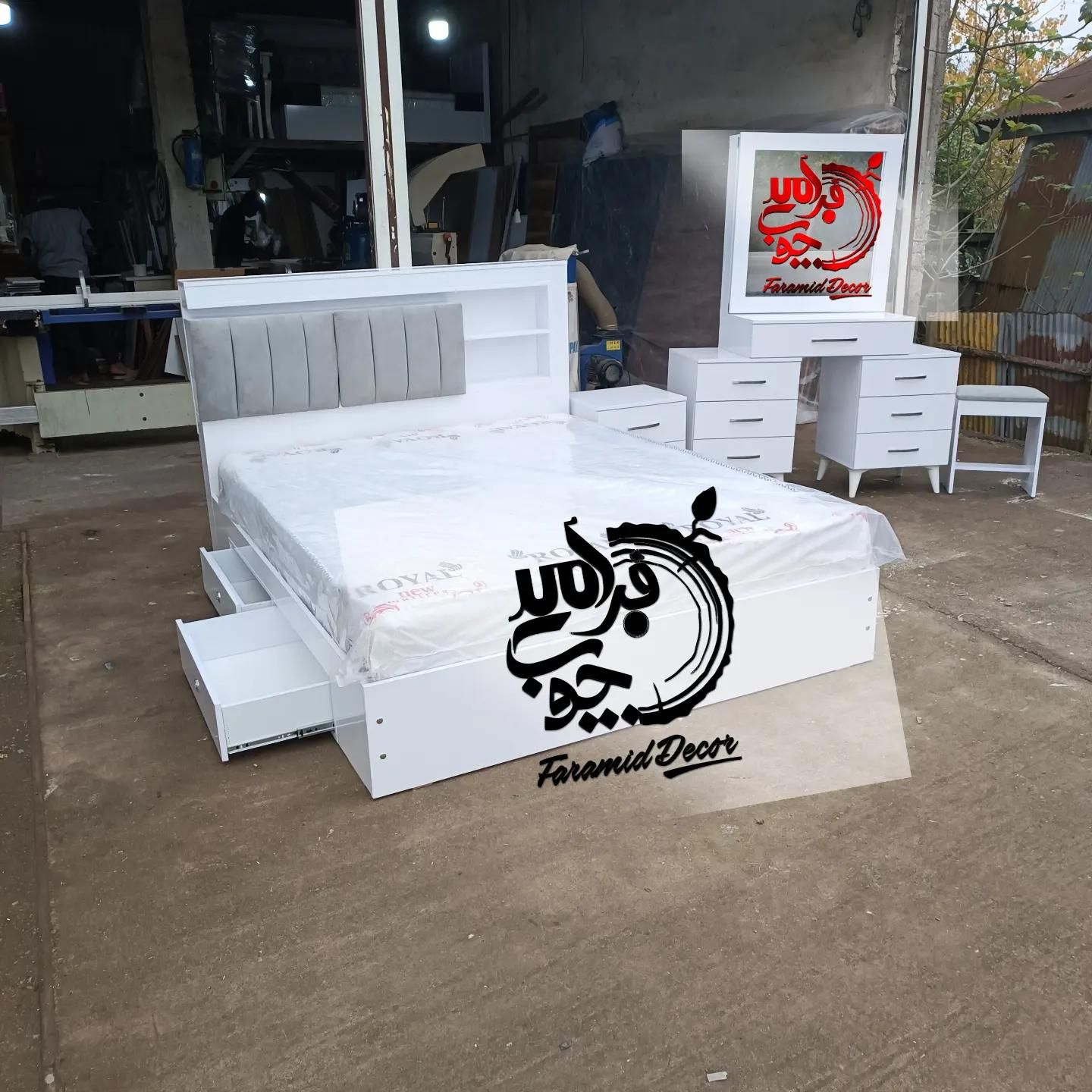 سرویس تخت خواب** جهیزیه کامل عروس**تشک|تخت و سرویس خواب|رشت, استقامت ۲|دیوار