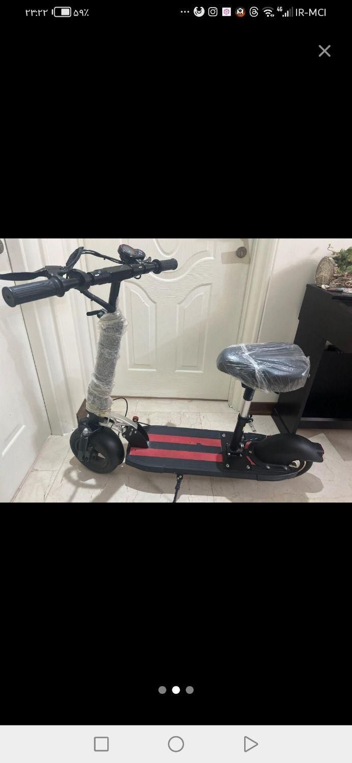 اسکوتر برقی،کاملا سالم|دوچرخه، اسکیت، اسکوتر|آباده, |دیوار