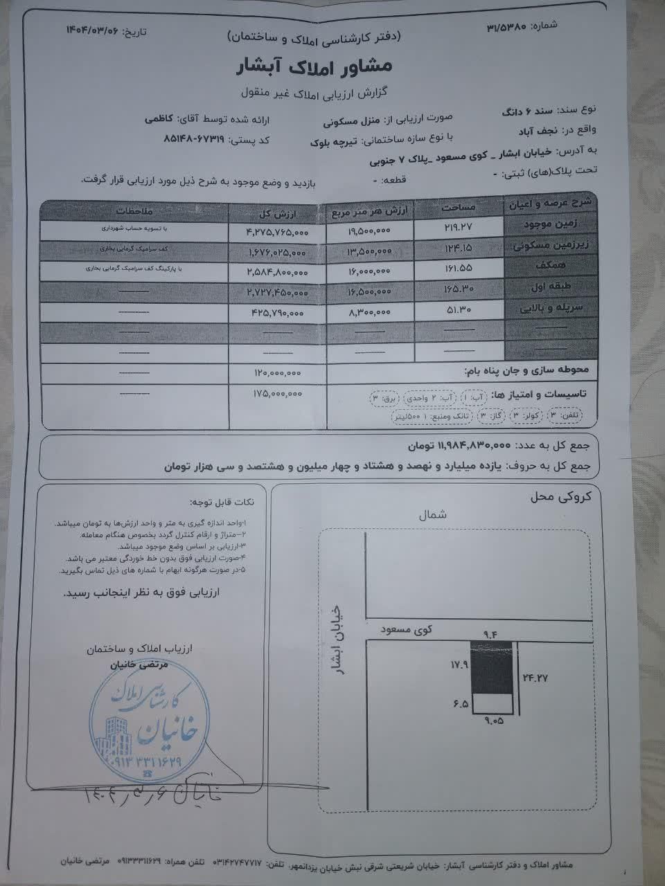 فروش آپارتمان۳ واحدی ۲۲۰ متری خیابان آبشار|فروش آپارتمان|نجف‌آباد, شریعتی|دیوار