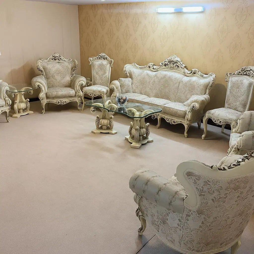 ست کامل مبل سلطنتی ۹ نفره + میز غذاخوری ۸ نفره|مبلمان خانگی و میز عسلی|تهران, گلستان (شهرک راه آهن)|دیوار