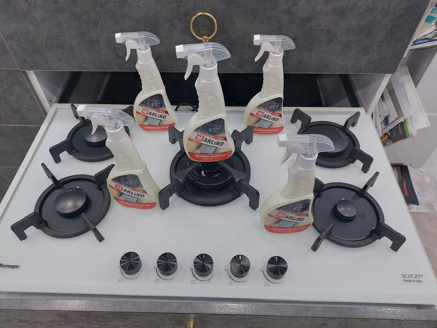 چربی بر چدن گاز و فیلتر هود مارلینو|مواد شوینده و دستمال کاغذی|اراک, |دیوار