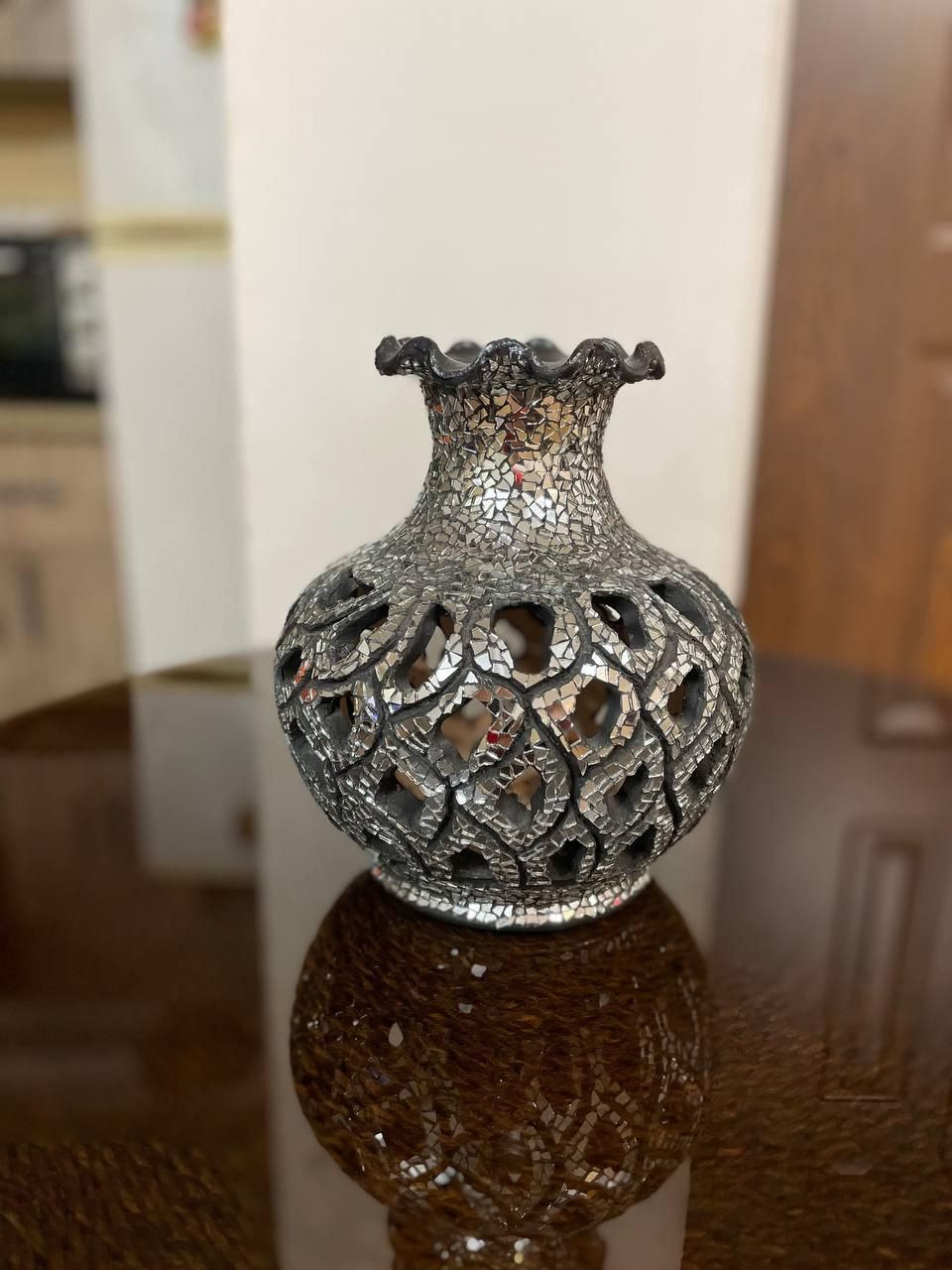 گلدان و پارچ آینه کاری|صنایع دستی و سایر لوازم تزئینی|رشت, پل تالشان|دیوار