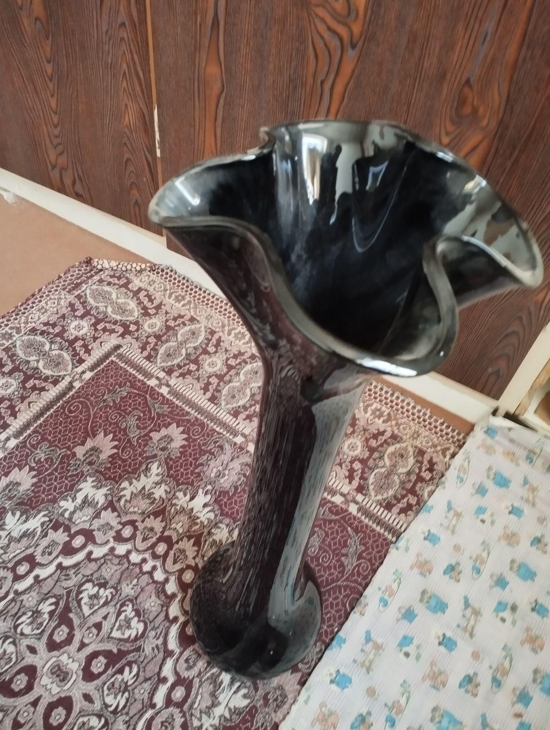 گلدان شیشه ای ارتفاع 80|گل مصنوعی|اردکان, |دیوار