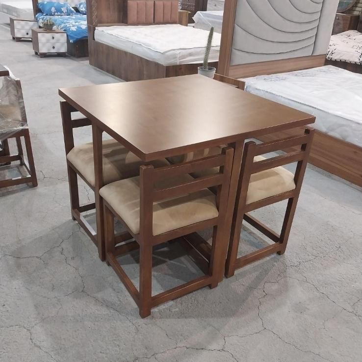 میز غذا خوری فلزی آبکاری فورتیکی وچوبی روس *|میز و صندلی غذاخوری|ارومیه, |دیوار