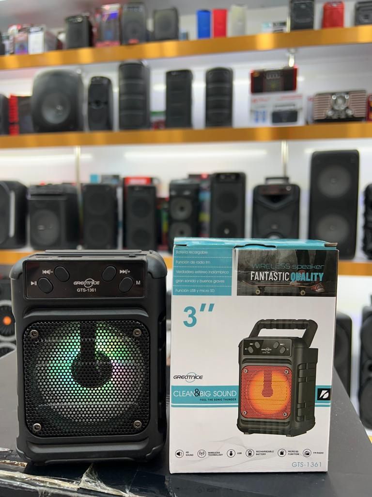 اسپیکر شارژی 3 اینچی GTS رمخور فلشخور رقص نور دار|پخش‌کننده همراه|قم, امامزاده ابراهیم|دیوار