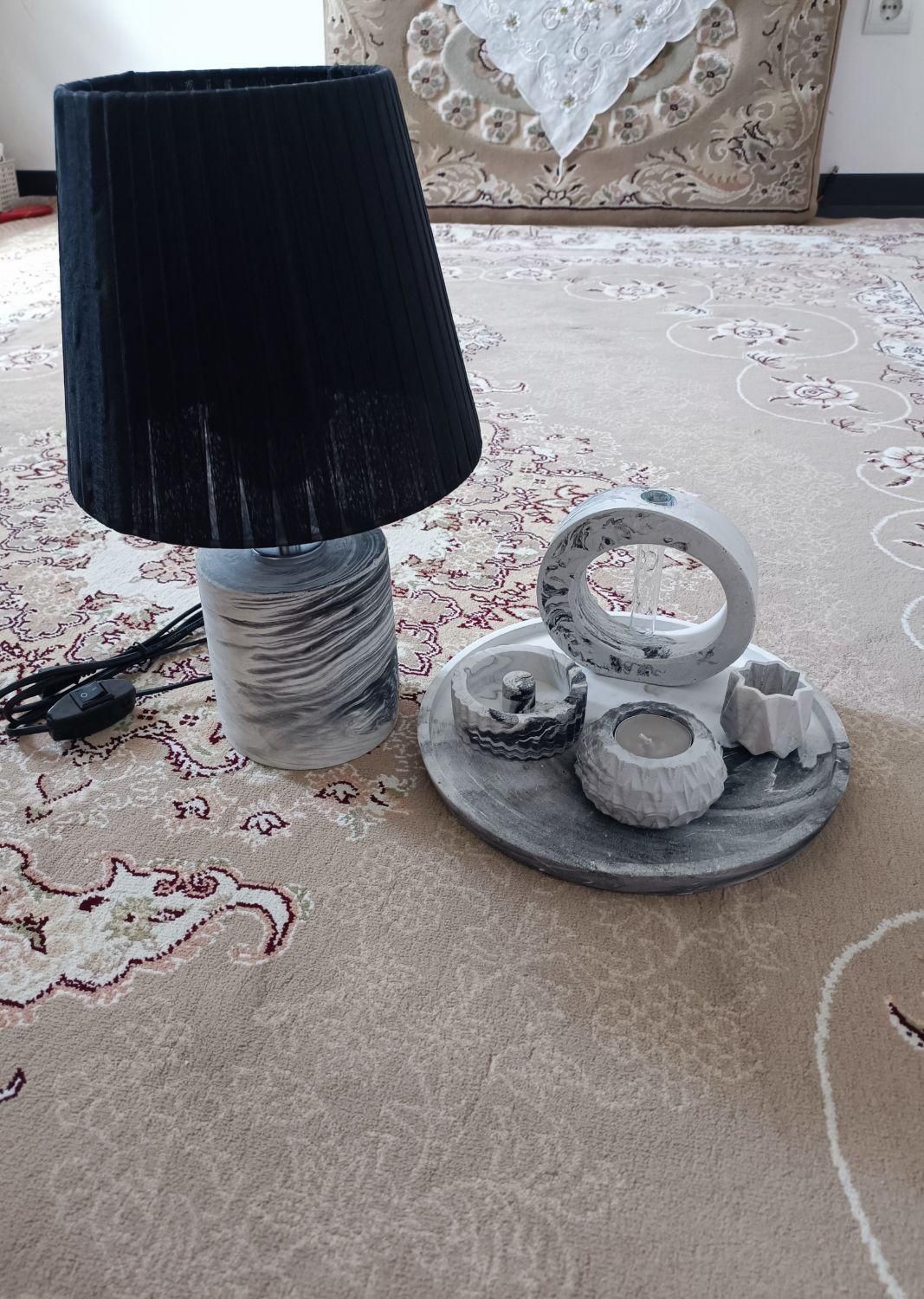 آباژور و سینی زینتی|چراغ خواب و آباژور|قم, پردیسان|دیوار