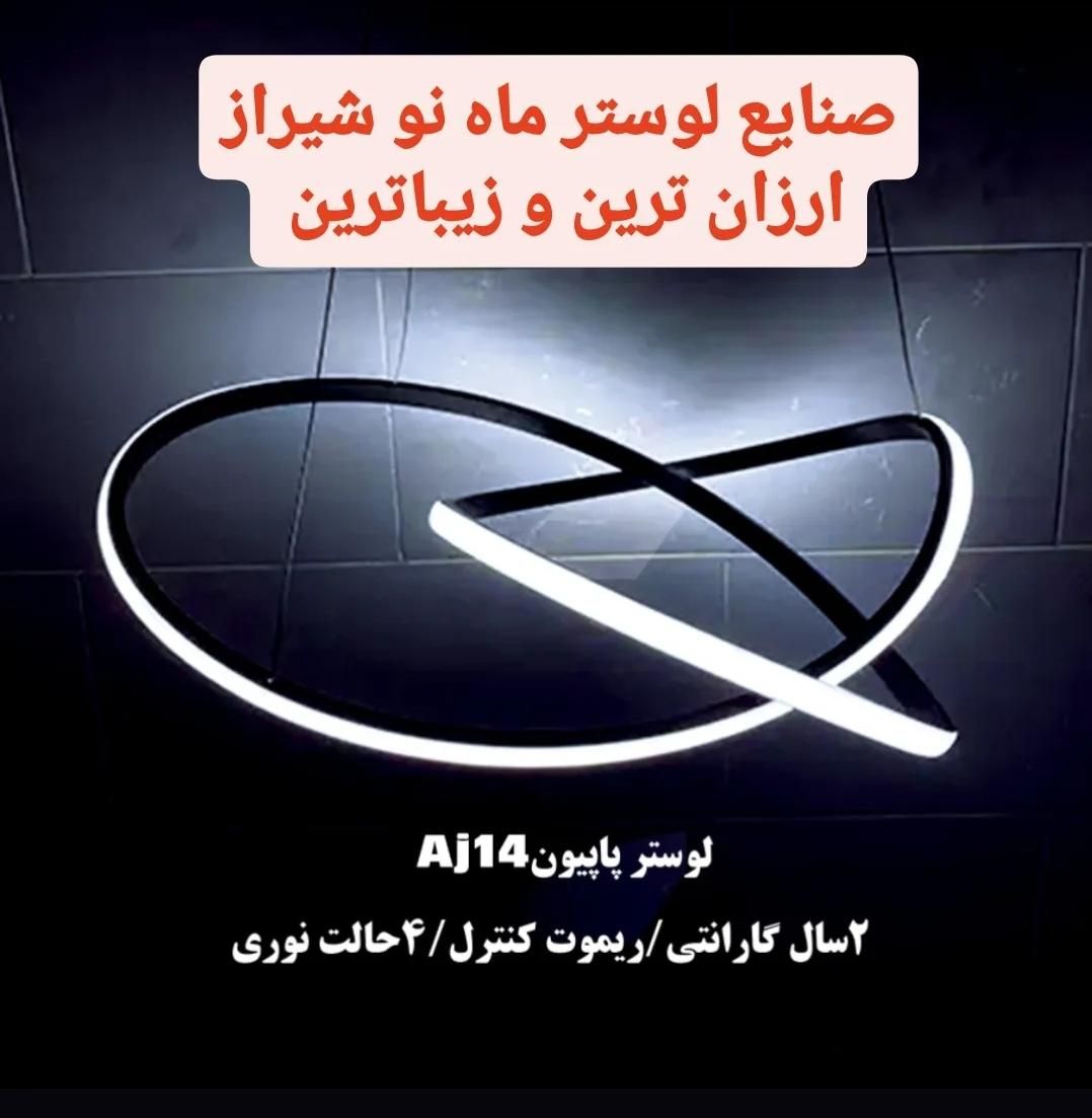لوستر مدرن لاینر بیضی|لوستر و چراغ آویز|شیراز, سیاه سنگ|دیوار