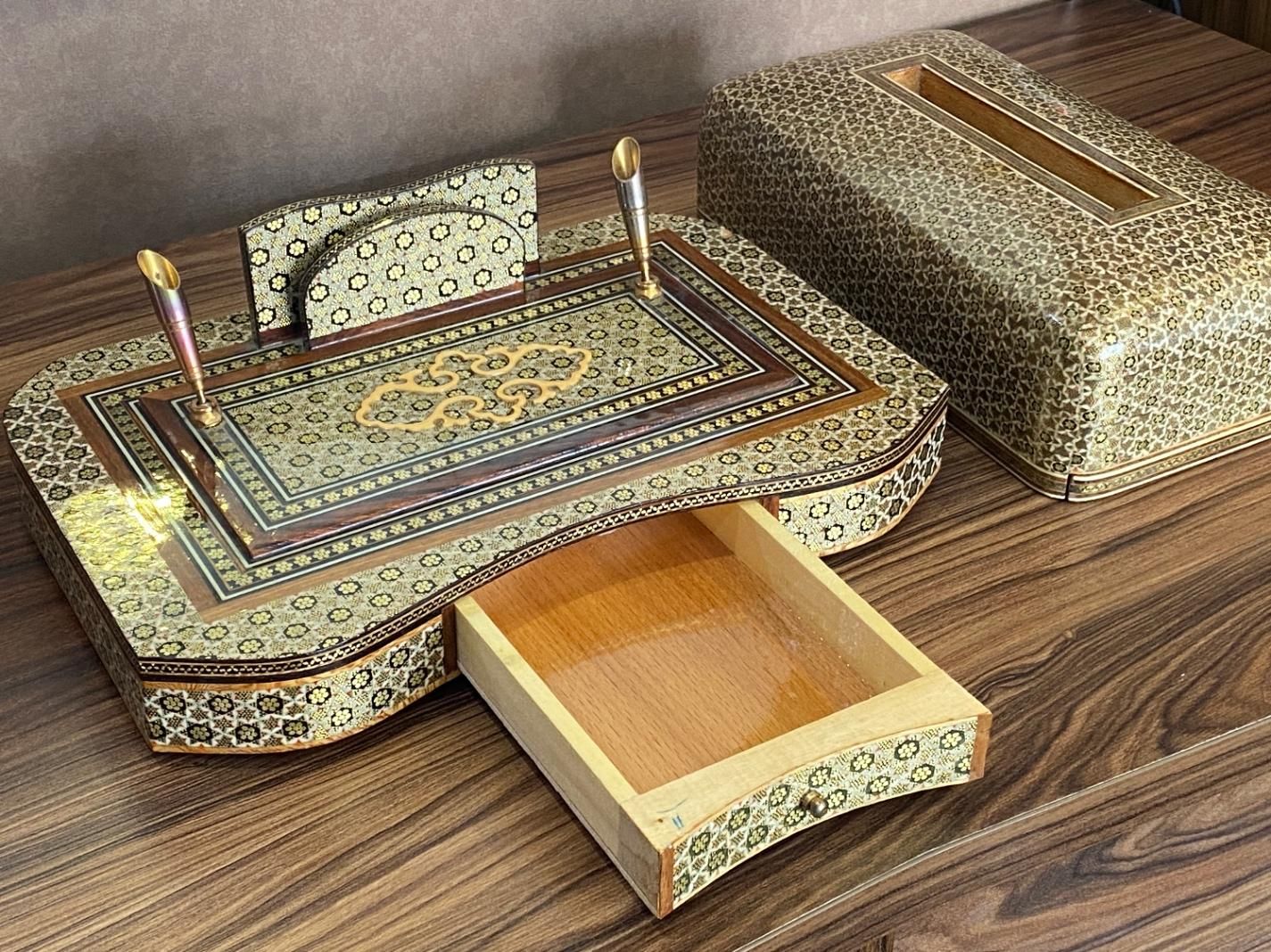 اکسسوری خاتم کاری  جاکارتی و جای دستمال|صنایع دستی و سایر لوازم تزئینی|کرج, اتحاد|دیوار
